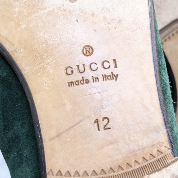 Green Horsebit Loafers Green Suede Men US 12.5 Slip On Leather - Picture 14 of 16